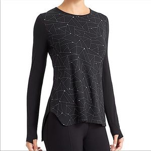 NWOT DEREK LAM x ATHLETA long sleeve geometric print top small new without tags